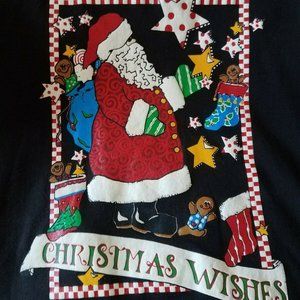 Y2K Christmas Wishes Sweatshirt Santa Grannycore Vintage Puffy Paint?